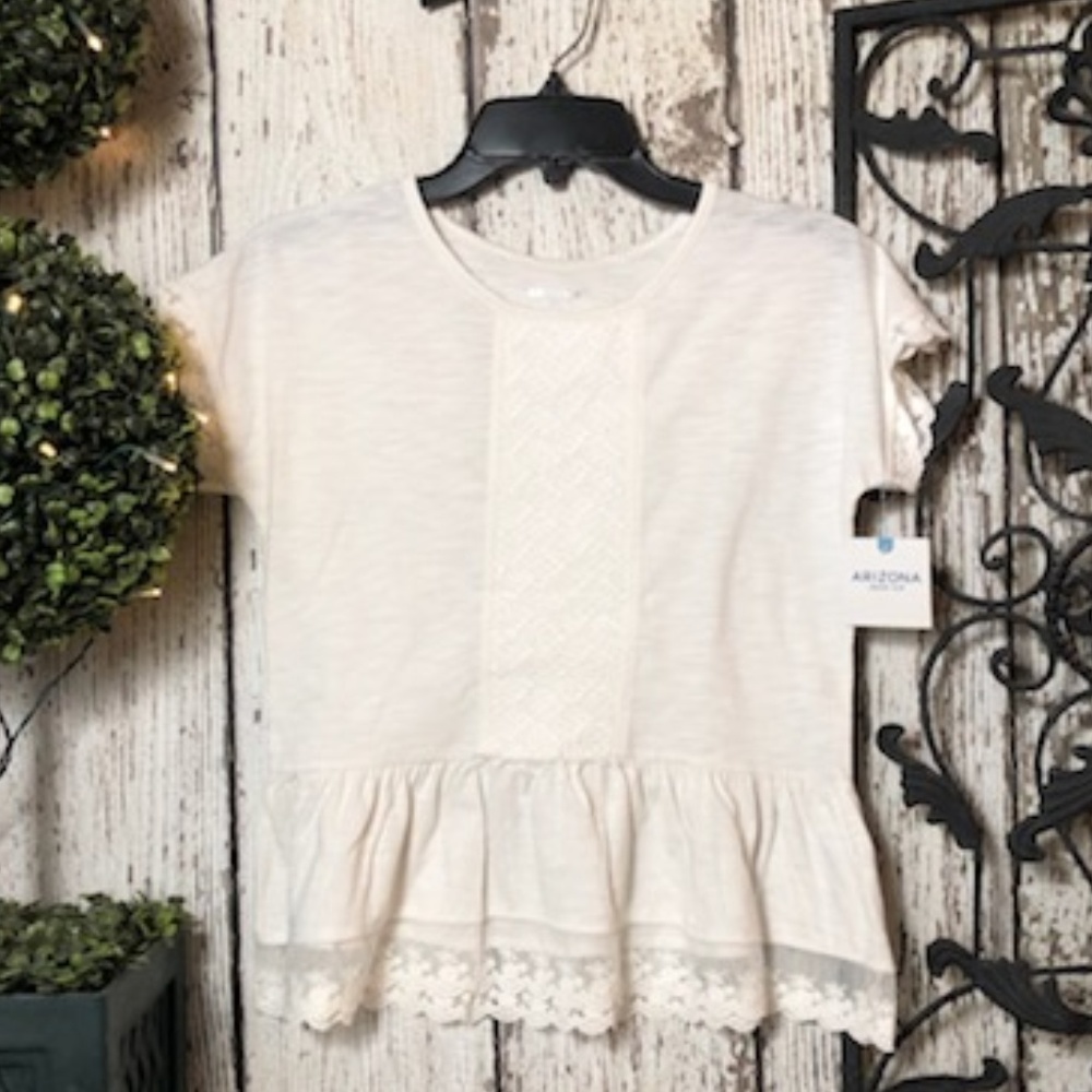 💥 NWT Short Slv Ruffle Top Size XL